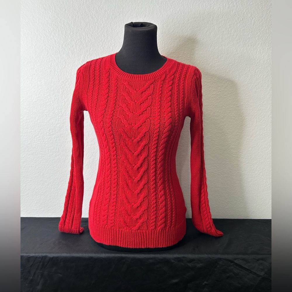 Old Navy Red Cable Knit Sweater